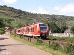 425 133-6 fhrt bei Oberwesel als RB32 Mainz ersatzweise.24.07.08