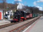 PmG Göhren-Putbus,mit 99 4633-6,am 22.April 2016,beim Fotohalt in Binz LB.