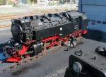 Die 99 7241-5 der HSB wird für dennächsten Einsatz vorberietet und geölt, im Bw Werningerode am 29.04.2015.