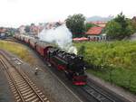 99 7241-5 fährt aus Werningerode mit Zug zum Brocken aus am 29.07.2019.