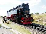 99 234 setzt in der Brocken Station um am 27.07.2019.