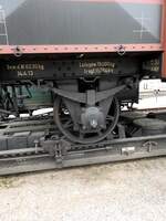 Radlager des Hochbordwagen Omk(u) Nr.46954 der k.Sächs.StsEB auf einem Rollwagen in Radebeul-Ost am 11.04.2016.