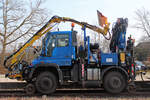 Zweiwege Unimog am 09.03.2025 in Zeven.