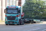 Am Morgen des 15.08.2026 stand der Mercedes Actros auf dem Gel�nde der Rostocker Stra�enbahn AG