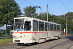 rostock/577578/ckd-tatra-wagen-t6a2-704-neben CKD Tatra Wagen T6A2 704 neben dem Depot 12 in Rostock-Marienehe.23.09.2017