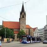 Stra�enbahn/Stadtverkehr Erfurt Combino NF 6 Nr.626 von Siemens Baujahr 2000 am Anger in Erfurt am 26.06.2016.