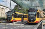 Straßenbahn / Stadtverkehr; Heilbronn;  ET 2010-2 S Nr.951 und Nr.933 von Bombardier Baujahre 2012 und 2013 in Heilbronn am 09.09.2015.