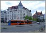 Triebwagen 503 der KVG (Kasseler Verkehrs-Gesellschaft AG) am 01.05.2012 beim Bahnhof Kassel-Wilhelmsh�he.