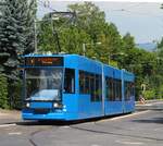 Straßenbahn / Stadtverkehr; Kassel;      NGT 6 C Nr.466 von Düwag Baujahr 1994 in der Hst Drusetal in Kasselam 13.06.2014.