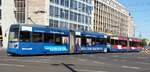 Stra�enbahn / Stadtverkehr;  Leipzig;   NGTW 6 Nr.1336 Leoliner von LFB Baujahr 2010 am Augustusplatz in leipzig am 23.07.2019.