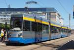 Stra�enbahn / Stadtverkehr; Leipzig;  NGTW 6 Nr.1346 Leoliner von LFB Baujahr 2011 am Augustusplatz in Leipzig am 23.07.2019.