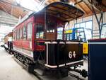 Straßenbahn / Stadtverkehr; Leipzig;    T 2 Nr.46 von Herbrand,Baujahr 1896 im Tram Museum Leipzig am 21.07.2019.