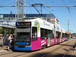Straßenbahn / Stadtverkehr; Leipzig;     NGT 8 Nr.1155 von DWA Baujahr 1988 am Augustusplatz in Leipzig am 23.07.2019.