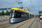 Straßenbahn / Stadtverkehr; Leipzig;      NGT 10 Nr.1006 Tramino von Solaris Baujahr 2017 in Leipzig am Augustusplatz am 22.07.2019.