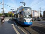 Straßenbahn / Stadtverkehr; Leipzig;     NGT W 6 Nr.1308 Leoliner von LFB Baujahr 2006 in der Hst Hauptbahnhof am 23.07.2019.