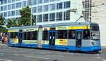 Straßenbahn / Stadtverkehr; Leipzig;     NGTW 6 Nr.1329 Leoliner von LFB Baujahr 2008 am Augustusplatz in Leipzig am 23.07.2019.