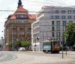 Straßenbahn / Stadtverkehr; Leipzig;  T 4 Nr.20 Maximumwagen von Westwaggon Baujahr 1909 am Hbf Leipzig am 21.07.2019.