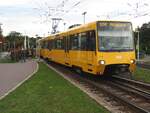 Stra�enbahn / Stadtverkehr Stuttgart; DT 8-S Nr.4133 und 4134 bei den Mineralb�dern in Stuttgart am 09.10.2014.