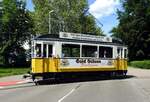 Die Ulmer Straßenbahn hat am Sonntag 15.05.2022 125jähriges Jubiläum: T 2 Nr.16 von Lindner Baujahr 1910 in der Wendeschleife am Fußballstadion am 01.06.2019.