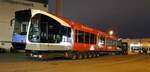Straßenbahn / Stadtverkehr;  Ulm;  Anlieferung des reparierten Combino Nr.45 bei der SWU in Ulm am 25.11.2016.