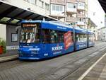 Straßenbahn / Stadtbahn; Zwickau;   GT 6 M Nr.911 von MAN Baujahr 1993 in der Haltestelle Zentrum in Zwickau am 17.04.2017.