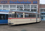 Gelenktriebwagen des Typs G4(Wagen 1)stand am Morgen des 16.10.2016 auf dem Betriebshof der Rostocker Straenbahn AG
