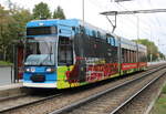 6N1 Wagen 687 als Linie 2 von Heinrich-Schütz-Straße, Rostock nach Kurt-Schumacher-Ring, Rostock in der Haltestelle Heinrich-Schütz-Str.04.09.2021 