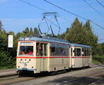 Lowa-Wagen 46+156 am Vormittag des 17.09.2023 in Rostock-Marienehe