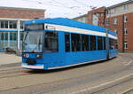 6N1 Wagen 680 stand am 04.05.2024  auf dem Gelände der Rostocker Straßenbahn AG.