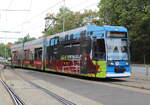 rostock/858832/6n1-wagen-668-mit-der-molli 6N1 Wagen 668 mit der Molli Werbung in der Rostocker Stadtteil Reutershagen fotografiert.16.08.2024