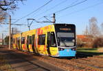 rostock/869126/6-n2-wagen-609-als-linie 6 N2 Wagen 609 als Linie 1 von Rostock-Mecklenburger Allee nach Rostock-Hafenallee am 01.12.2024 in Rostock-Reutershagen