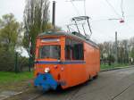 der ehemalige Arbeitswagen 555 stand auch am 08.05.10 beim Depot 12 in Rostock-Marienehe