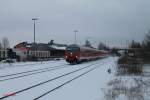 610 013 + 012 als RE 3696 in Wiesau.