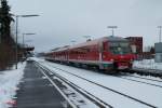 Nachschuss auf 610 012 und 013 als RE 3696 nach Hof in Wiesau. 07.12.13