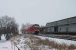 612 964 mit dem RE 5282 Cheb - Nürnberg bei der Einfahrt in Marktredwitz.