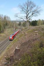 Ein unbekannter 612er auf dem Weg nach Dresden bei Ritlasreuth.