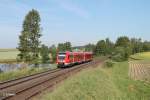 612 166 als RE 3692 Regensburg - Hof bei Escheldorf.