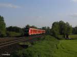 612 550 als RE3696 nach Hof bei Schnfeld.