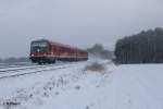 628 427 als RE 59796 Regensburg - Marktredwitz Schlerverstrkerzug bei Oberteich.