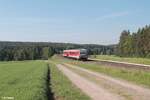 628 422 der Gäubodenbahn auf Überführungsfahrt von Mühldorf nach Chemnitz zur Werkstatt bei Neudes gen Hof.