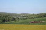 Eine unbekannte Agilis als ag84542 Hof - Bad Rodach überquert das Unterthölauer Viadukt.