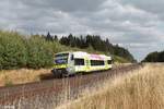 VT650 717 als ag84633 Bayreuth - Bad Steben kurz vor Kirchlamitz Ost.