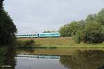 223 063 mit dem verspäteten ALX84106 München - Hof bei Oberteich.