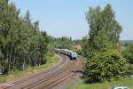 223 064 fährt mit dem ALX84113 Hof - München in Marktredwitz ein.