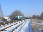 223 064 zieht bei Schnfeld den ALX37979 nach Mnchen und erreicht gleich wiesau/Oberpfalz.