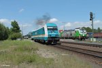 223 062 trifft beim verlassen von Wiesau/Oberpfalz mit dem ALX84115 Hof - München auf den SETG Vectron 193 831  Christian Doppler .