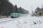 223 069 mit dem ALX84104 München - Hof bei der durchfahrt in Rößlau.