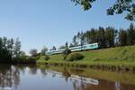 223 067 mit dem ALX RE2 79855 München - Hof bei Oberteich.