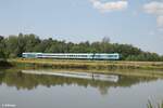 223 063 mit dem RE2 ALX79855 München - Hof kurz vor Wiesau/Oberpfalz.