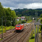 Die 185 363-9 (91 80 6185 363-3 D-DB) der DB Cargo Deutschland AG fährt am 15.07.2021 als Tfzf (Triebfahrzeugfahrt) bzw.